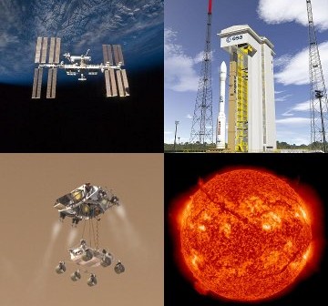 Symbole 2012 roku? ISS, Vega, MSL oraz aktywność słoneczna / Credits - NASA, ESA, JPL, SDO
