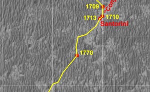 Trasa łazika Opportunity, Credits: Eduardo Tesheiner/NASA/JPL/UA