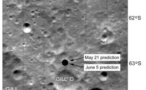 Prognozowane miejsce uderzenia sondy Kaguya / Credits - JAXA