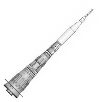 Radziecka   rakieta N1 - odpowiednik rakiety Saturn V / ze strony astronautix.com