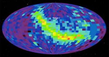 Mapa nieba powstała na podstawie danych z sondy IBEX, credits: NASA