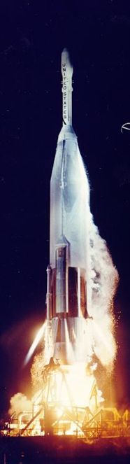Start rakiety Atlas-Able z sondą Pioneer (NASA)
