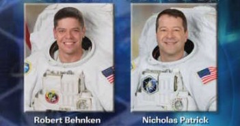 Nick Patrick oraz Bob Behnken, zespół EVA-1, credits: NASA TV