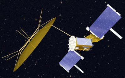 Satelita MUOS - wizualizacja / Credits: Lockheed Martin