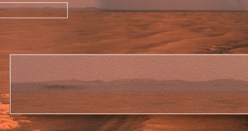 Fragment panoramy wykonanej podczas dnia Sol-2220. Na horyzoncie po prawej wyraźnie widoczne są zbocza krateru Endeavour. Credits: NASA/JPL/Damien Bouic/Krzysztof Kajda