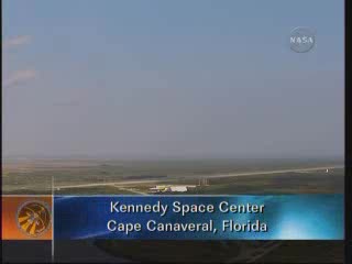 Godzina 15:00 CEST - widok na KSC / Credits - NASA TV