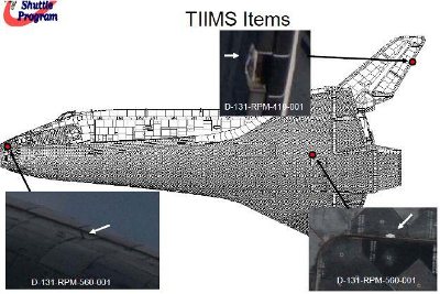 Zarejestrowane uszkodzenia osłony termicznej promu Discovery / Credits - NASA (Execute Package) Zarejestrowane uszkodzenia osłony termicznej promu Discovery / Credits - NASA (Execute Package)