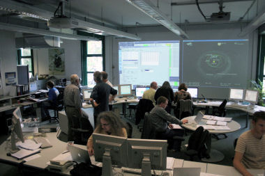 Centrum kontroli lądownika Philae w placówce Microgravity User Support Center, w Kolonii (Credits: ESA)