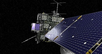 Sonda Rosetta - czarna powłoka izolacyjna pozwala na utrzymanie odpowiedniej temperatury w głębokiej przestrzeni kosmicznej (Credit: ESA)