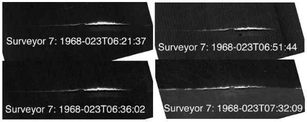 Obraz LHG zarejestrowany przez lądownik Surveyor 7 (NASA)