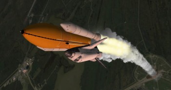 Atlantis wznosi się na orbitę okołoziemską w symulatorze Orbiter (orbit.medphys.ucl.ac.uk)