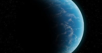 Gliese 581g, przedstawiona jako glob w całości pokryty oceanem / Credits - K. Kanawka