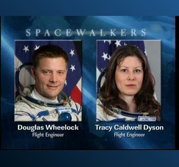 Astronauci, którzy wykonają drugi awaryjny spacer kosmiczny / Credits - NASA TV