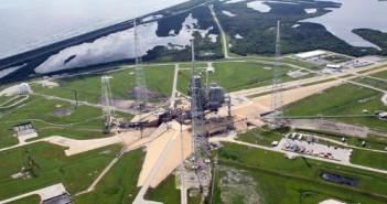 Widok z lotu ptaka na stanowisko startowe LC-39B (NASA)