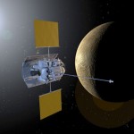 MESSENGER na orbicie Merkurego - wizualizacja / Credits: NASA