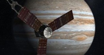 Juno w okolicach Jowisz - wizualizacja / Credits: NASA
