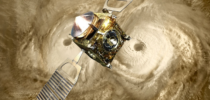 Sonda Venus Express i podwójny wir nad północnym biegunem Wenus