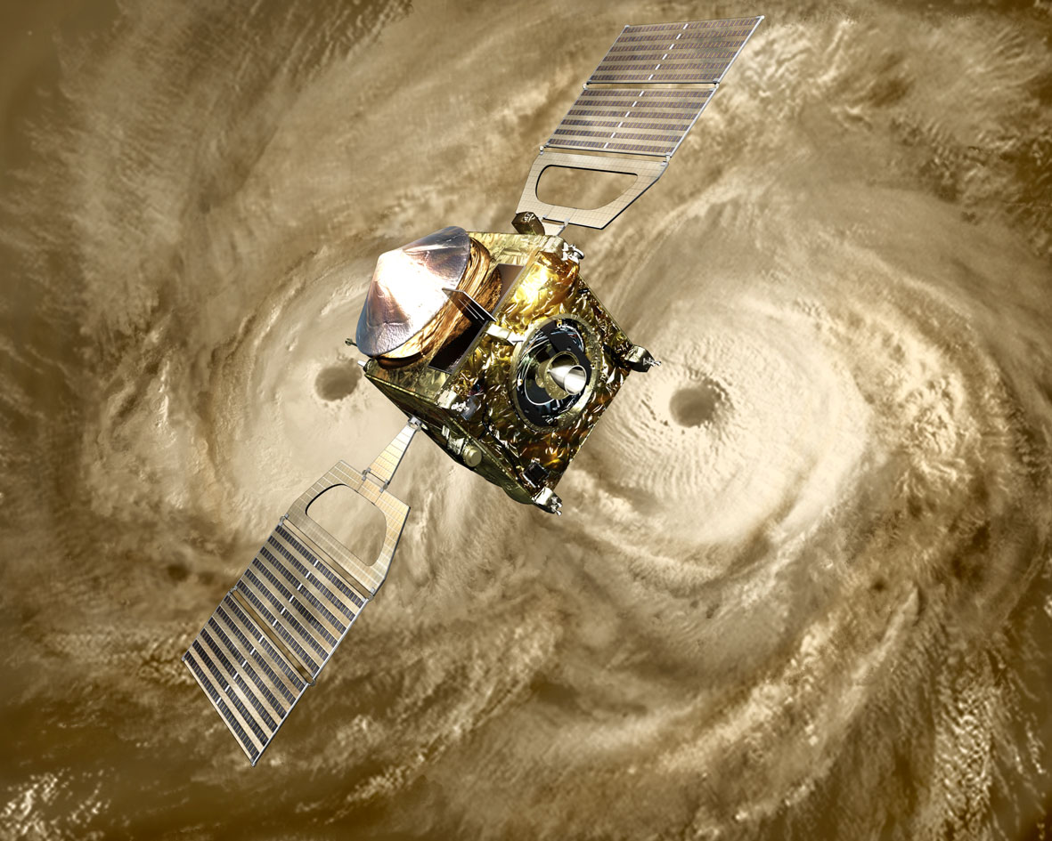 Sonda Venus Express na orbicie okołowenusjańskiej / Credits: ESA