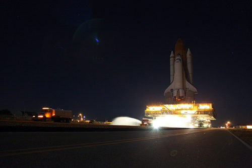 Przejazd do VAB / Credits - NASA