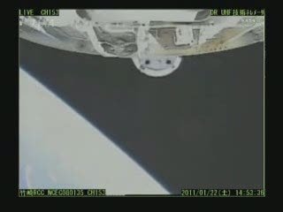 Godzina 06:53 CET - HTV-2 oddzielony od górnego stopnia rakiety H-IIB / Credits - JAXA, NASA TV