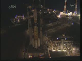 Podgląd na stanowisko startowe - obraz z godziny 20:05 CET / Credits - JAXA, NASA TV