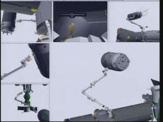 Ujęcie na kilka sekund przed przechwyceniem HTV-2 - godzina 12:41 CET / Credits - NASA TV