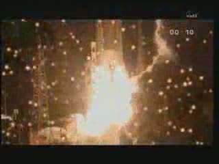 Moment startu rakiety Ariane z ATV-2 na pokładzie / Credits - ESA, NASA TV
