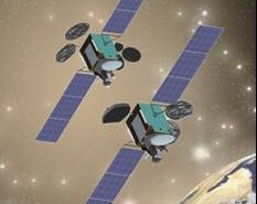 Turksat-4A i Turksat-4B na orbicie - wizja artystyczna / Credits: Mitsubishi