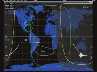 17:08 CET - Discovery na południe od Australii / Credits - NASA TV