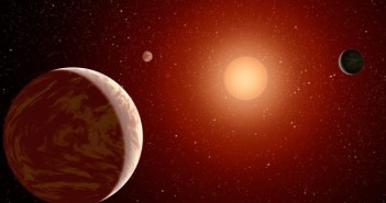 Wizja artysty – czerwony karzeł otoczony trzema planetami / Credit - NASA/JPL-Caltech