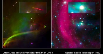 Zdjęcia gwiazdy w świetle widzialnym (lewo) oraz w podczerwieni (prawa strona) / Credit – NASA/JPL-Caltech
