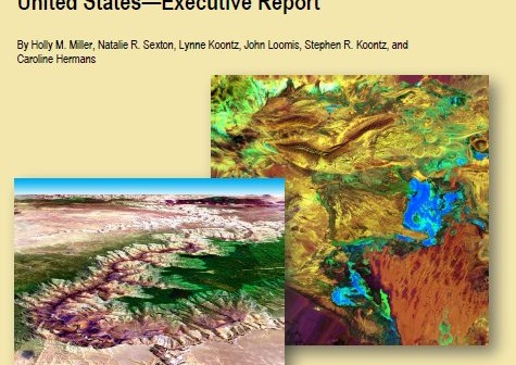 Okładka raportu z badania użytkowników danych z satelitów Landsat / Credits: DoI, USGS