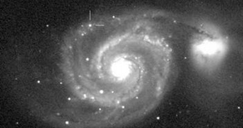 Supernowa SN 2011dh w M51 sfotografowana 3 czerwca / Credits: Martin Mobberley