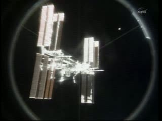 09:15 CEST - widok na ISS / Credits - NASA TV