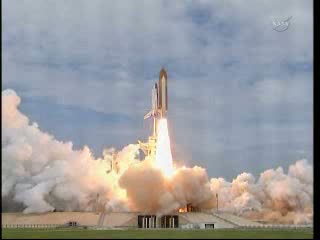 17:26 CEST - prom Atlantis wyrusza w swą ostatnią wyprawę / Credits - NASA TV