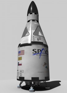 Załogowy statek suborbitalny SOST / Źródło: Armadillo Aerospace