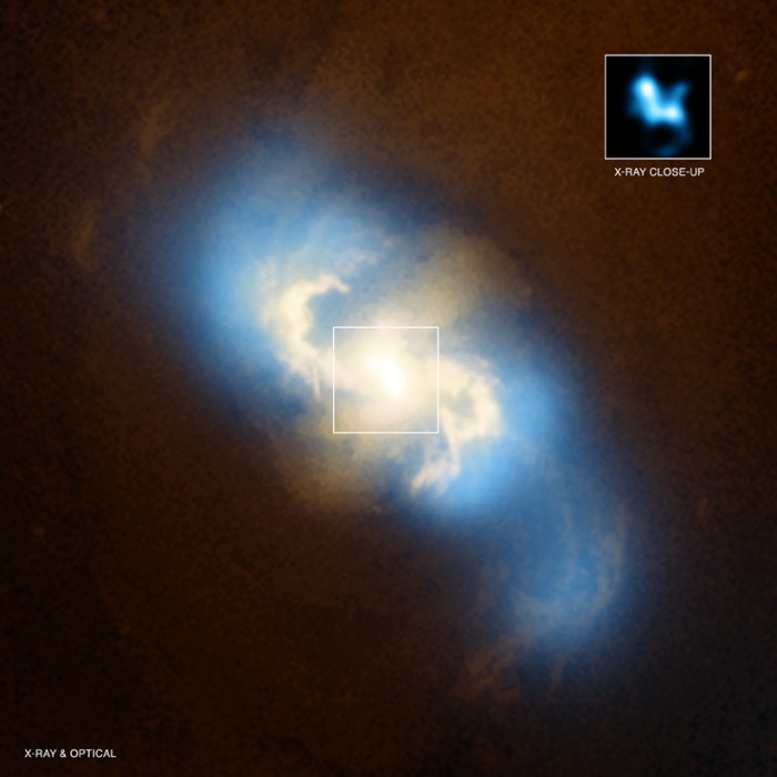 zdjęcie rentgenowskie Credit: NASA/CXC/SAO/G.Fabbiano et al; optyczne: NASA/STScI