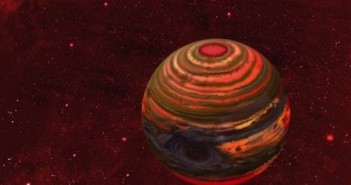 Astronomowie zaobserwowali bardzo duże zmiany jasności jednego z bliskich nam brązowych karłów, co może wskazywać, iż na jego powierzchni szaleje gigantyczny huragan / Credits: Art by Jon Lomberg.