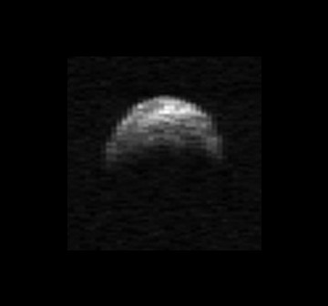 Radarowy obraz 2005 YU55, uzyskany 19 kwietnia 2010 roku / Credits - Arecibo Observatory,Michael Nola