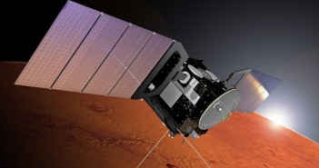 Mars Express na orbicie Marsa - wizualizacja / Credits: ESA