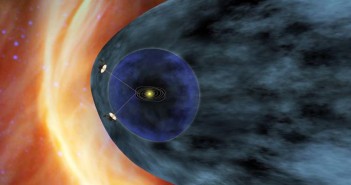 Sondy Voyager 1 i 2 na tle Układu Słonecznego / Credits: NASA