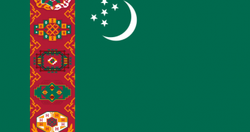 Flaga Turkmenistanu / Credits: WikiCommons