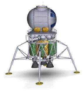 Koncepcja małego księżycowego lądownika wielokrotnego użytku / Credits - NASA, Boeing