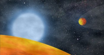 Wizja układu KOI-55 - dwie egzoplanety blisko pozostałości po czerwonym gigancie / Credits - Charpitet et al