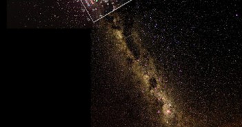 Pole przebadane przez BRAVA. Ten fotomontaż ukazuje południową część Galaktyki tak, jak widzi ją teleskop CTIO / Credit - D. Talent, K. Don, P. Marenfeld, NOAO/AURA/NSF oraz Projekt BRAVA