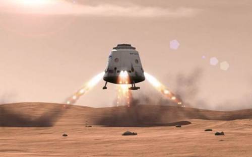 System ratunkowy opierający się na silnikach SuperDraco będzie jednocześnie systemem precyzyjnego lądowania na różnych obiektach w naszym Układzie Słonecznym / Credit: SpaceX