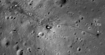 Miejsce lądowania misji Apollo 15 okiem sondy LRO / Credits - NASA/GSFC/Arizona State University