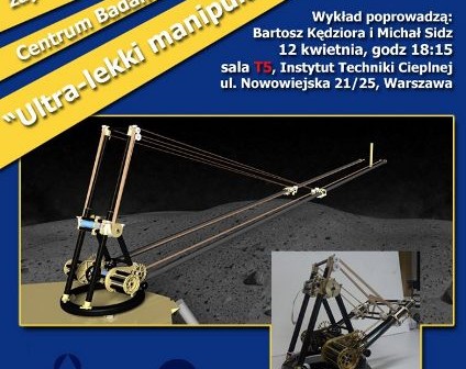 Plakat dotyczący wykładu o manipulatorze planetarnym / Credits - SKA