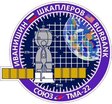 Logo misji Sojuz TMA-22 / Credits - RSA