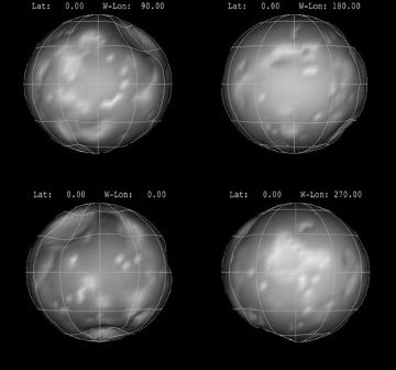 Model kształtu Phoebe, na podstawie danych z sondy Cassini - widoczny kształt zblizony do sferycznego / Credits - NASA/JPL-Caltech/SSI/Cornell